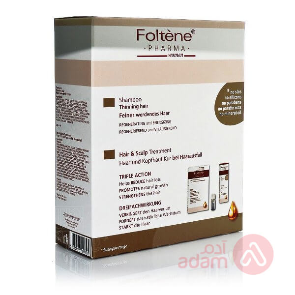 Foltene Women Kit Hair Scalp Treatment&Thining Hair Shampoo