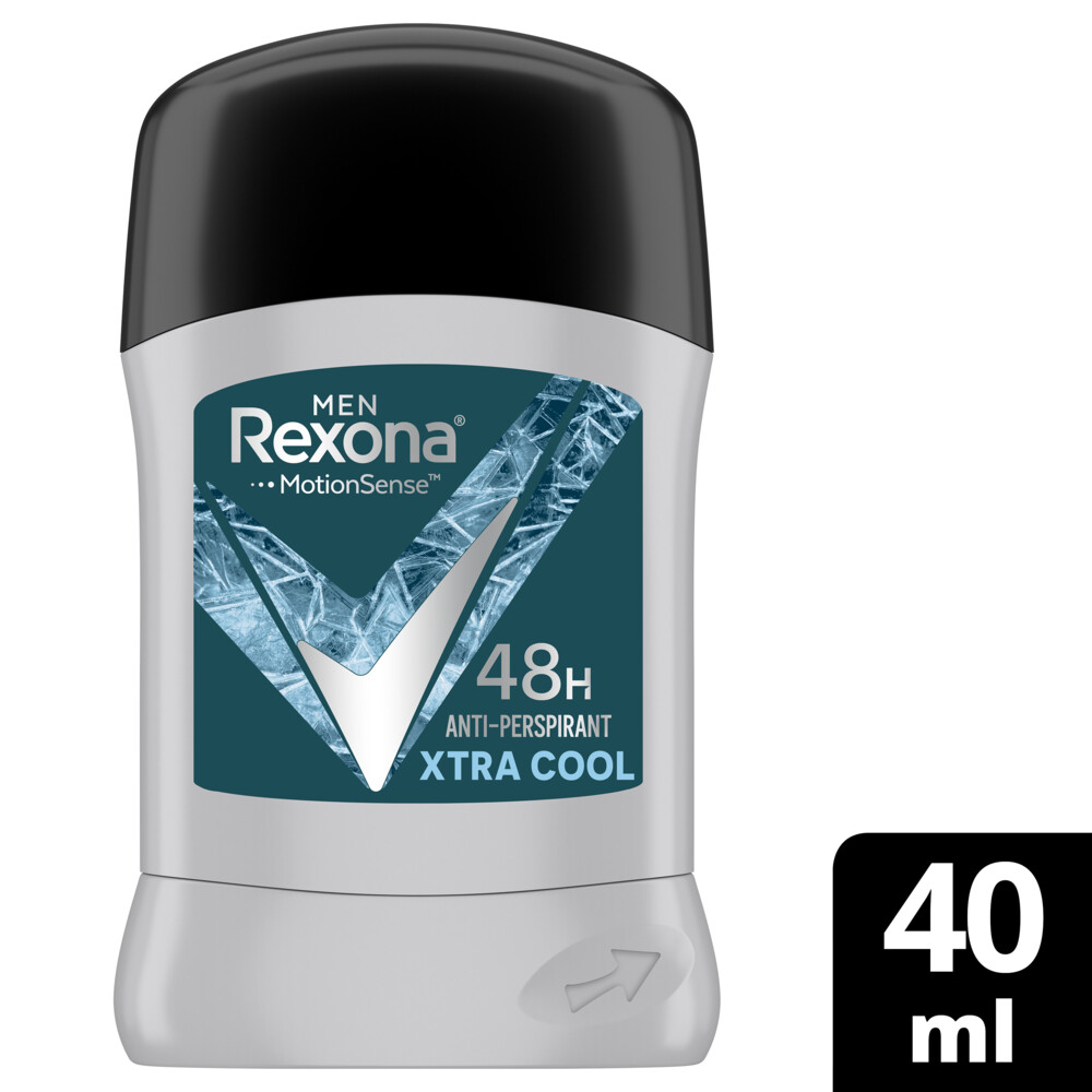REXONA مزيل عرق ستيك مضاد التعرق للرجال من ريكسونا، حماية ٤٨ ساعة من العرق والروائح، إكسترا كول، انتعاش يدوم طويلاً، ٤٠ غرام